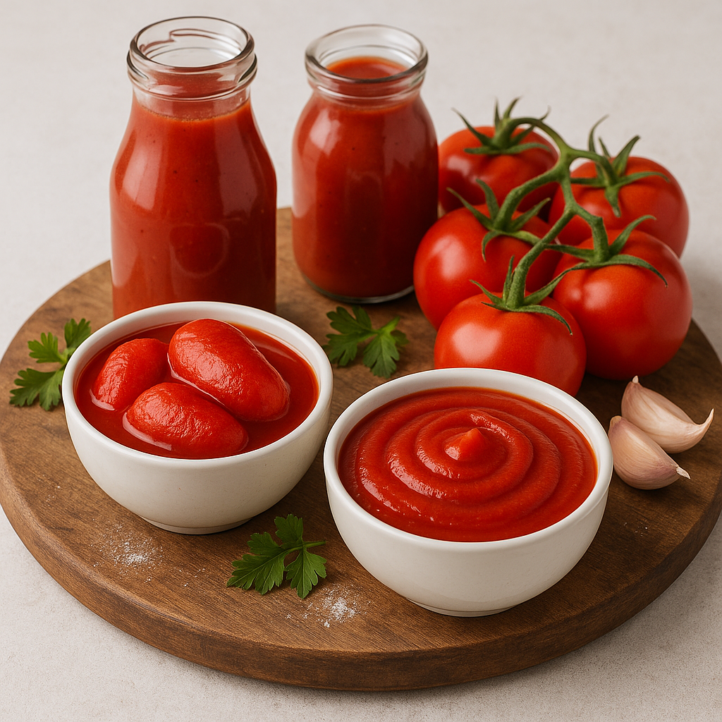 Tomato purée / Peeled tomatoes / Ready-made sauces